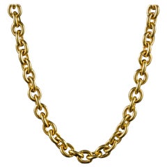 Vintage Chain Necklace Sterling Silver 18 Carat Gold