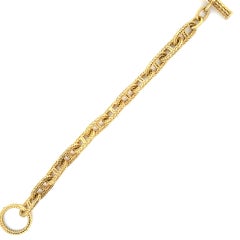 Vintage Style "Chaine d'ancre" Small Link Bracelet in 18 Karat Yellow Gold