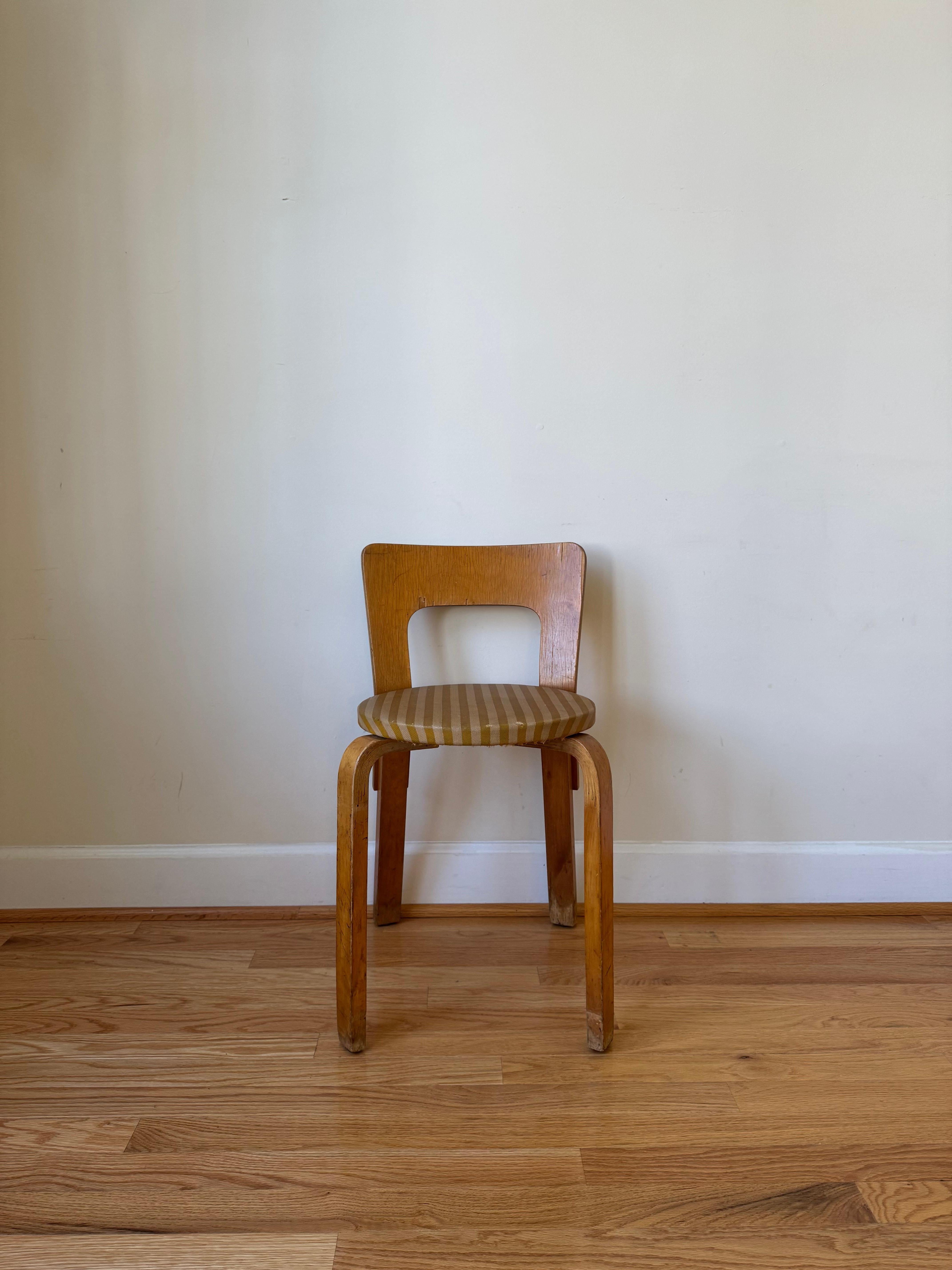 Finnish Vintage Chair 65 by Alvar Aalto for Artek, 1940-50s For Sale