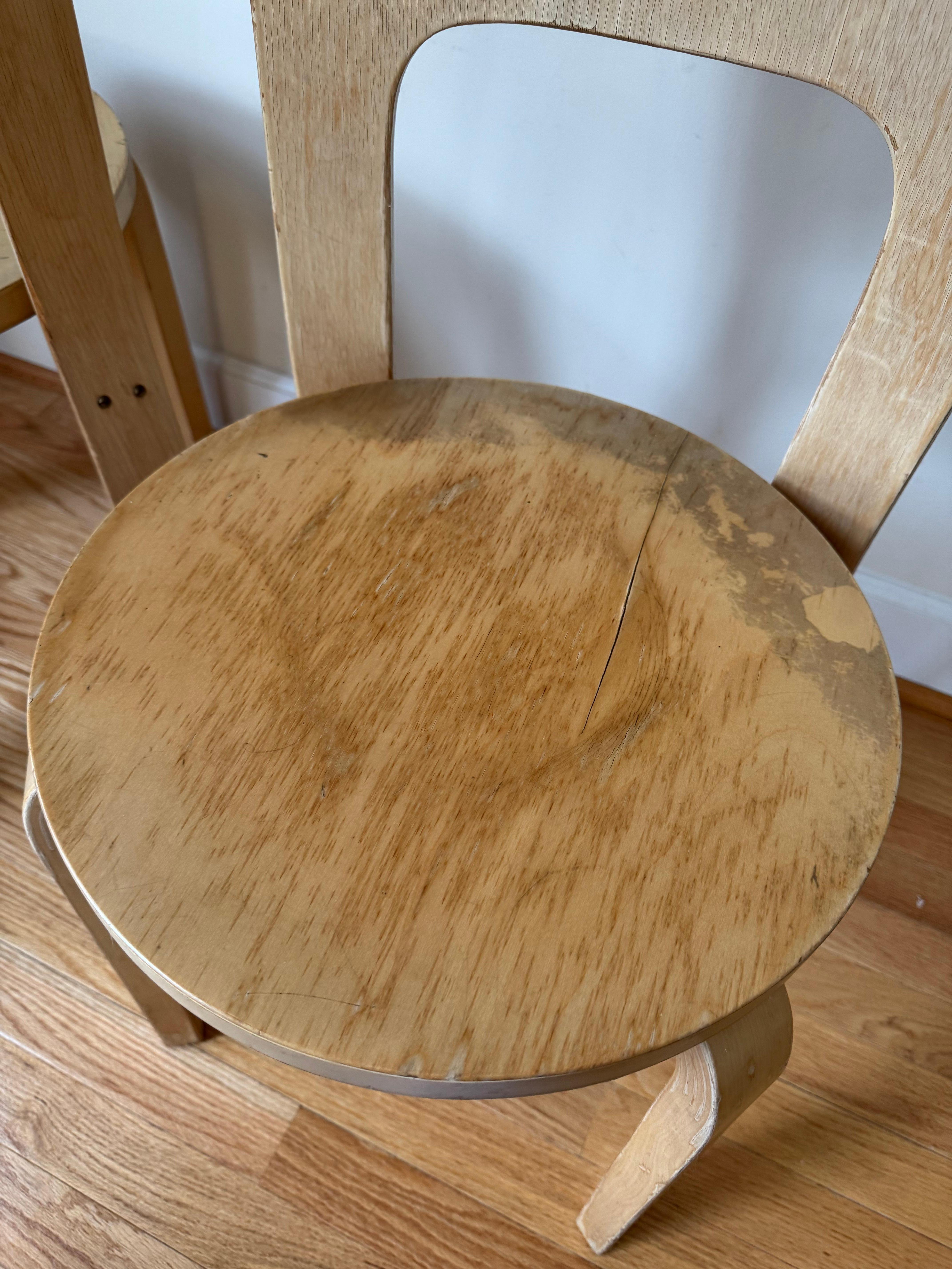 Vintage-Stuhl 66 von Alvar Aalto für Artek, 1940-50er Jahre im Angebot 10