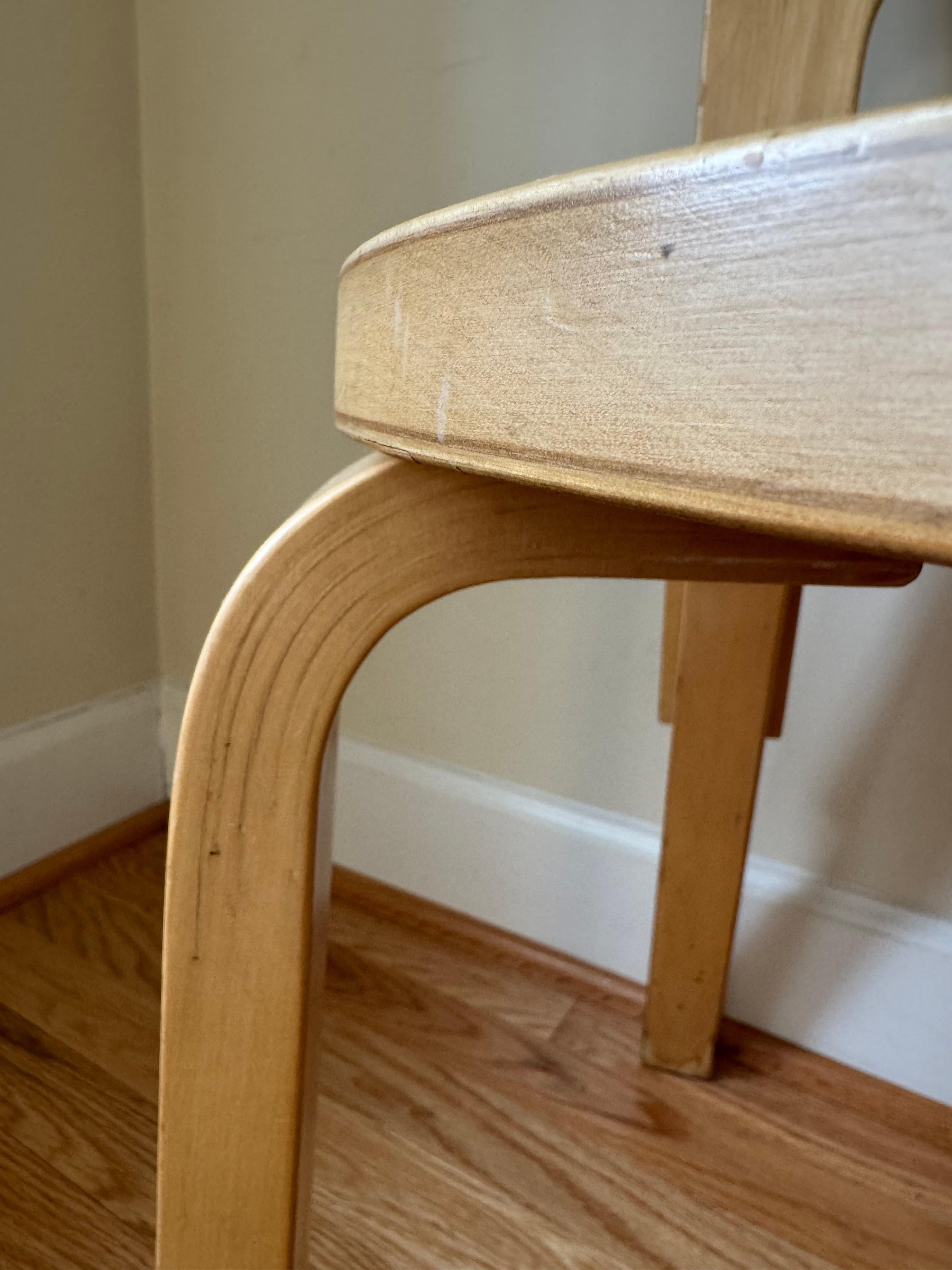 Vintage-Stuhl 66 von Alvar Aalto für Artek, 1940-50er Jahre im Angebot 1
