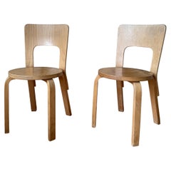 Vintage-Stuhl 66 von Alvar Aalto für Artek, 1940-50er Jahre