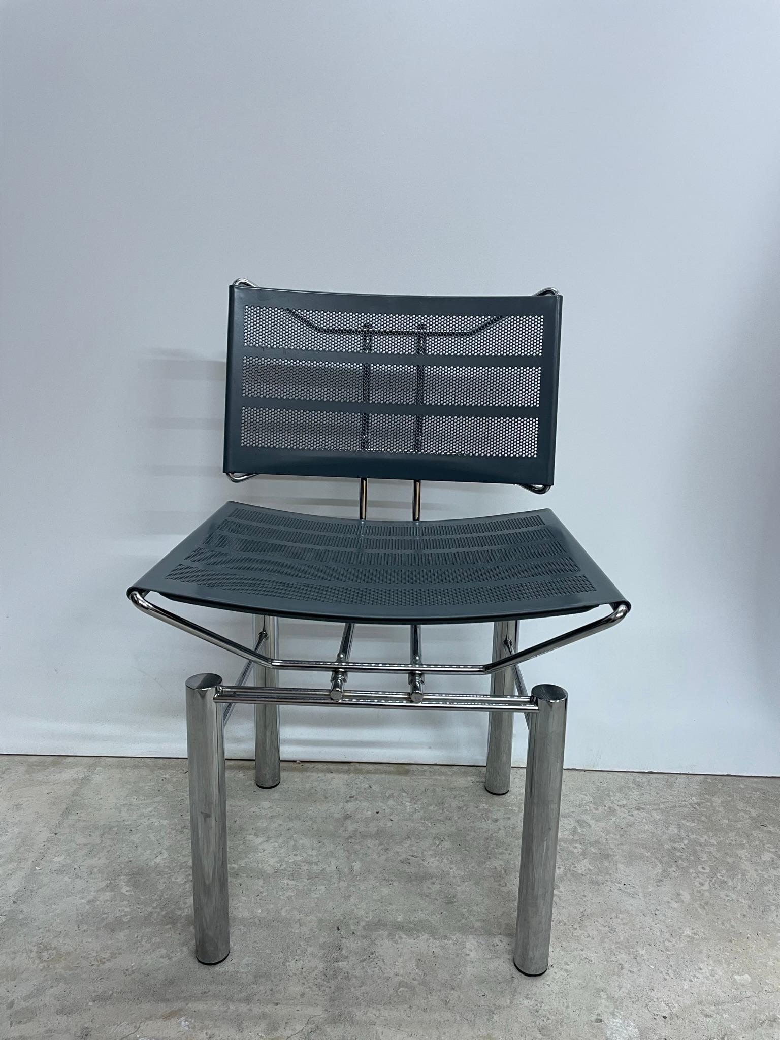 Steel Vintage Chair 8600 by Hans Ullrich Bitsch for Kusch & Co, 1980s For Sale