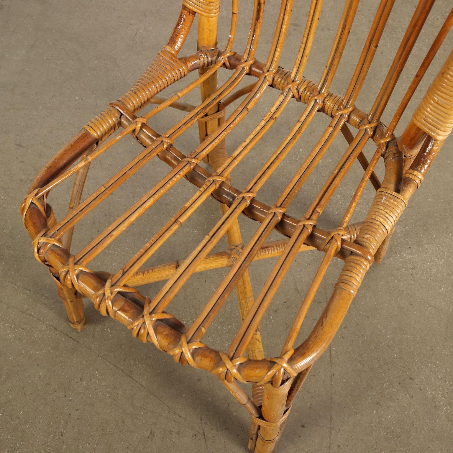 Vintage-Stuhl aus Bambus, Italien, 1960er Jahre im Zustand „Gut“ im Angebot in Milano, IT