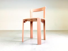 Vintage chair Bruno Rey Kusch & Co beige red 1970s design new lacquered