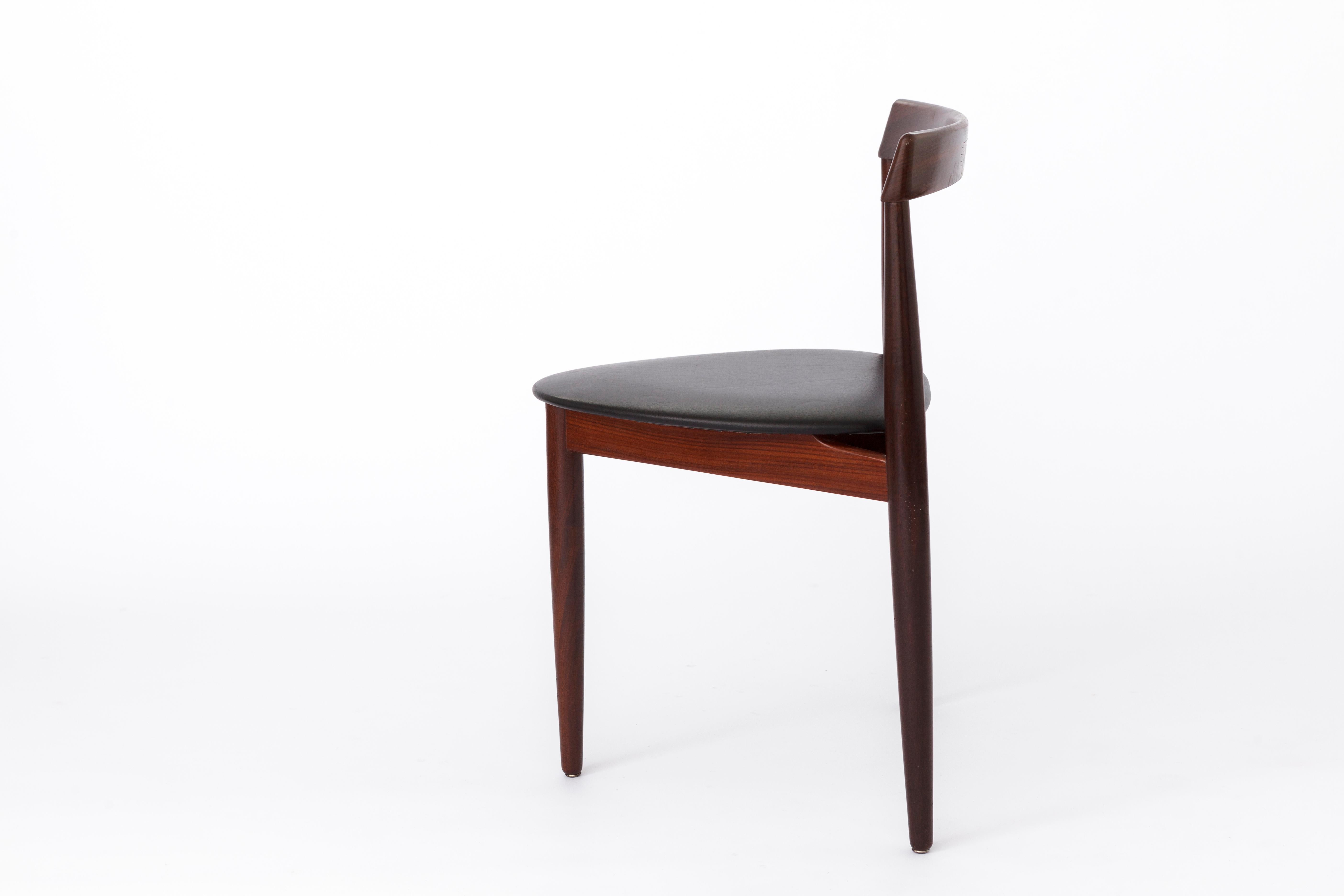 Vintage chair by Hans Olsen, for Frem Røjle, 1960s, Teak, Danish, three legged For Sale 1