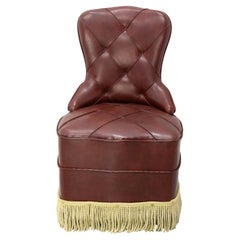 Chaise Vintage Fauteuil Crapaud Chaise Napoléon III Style Français circa 1960