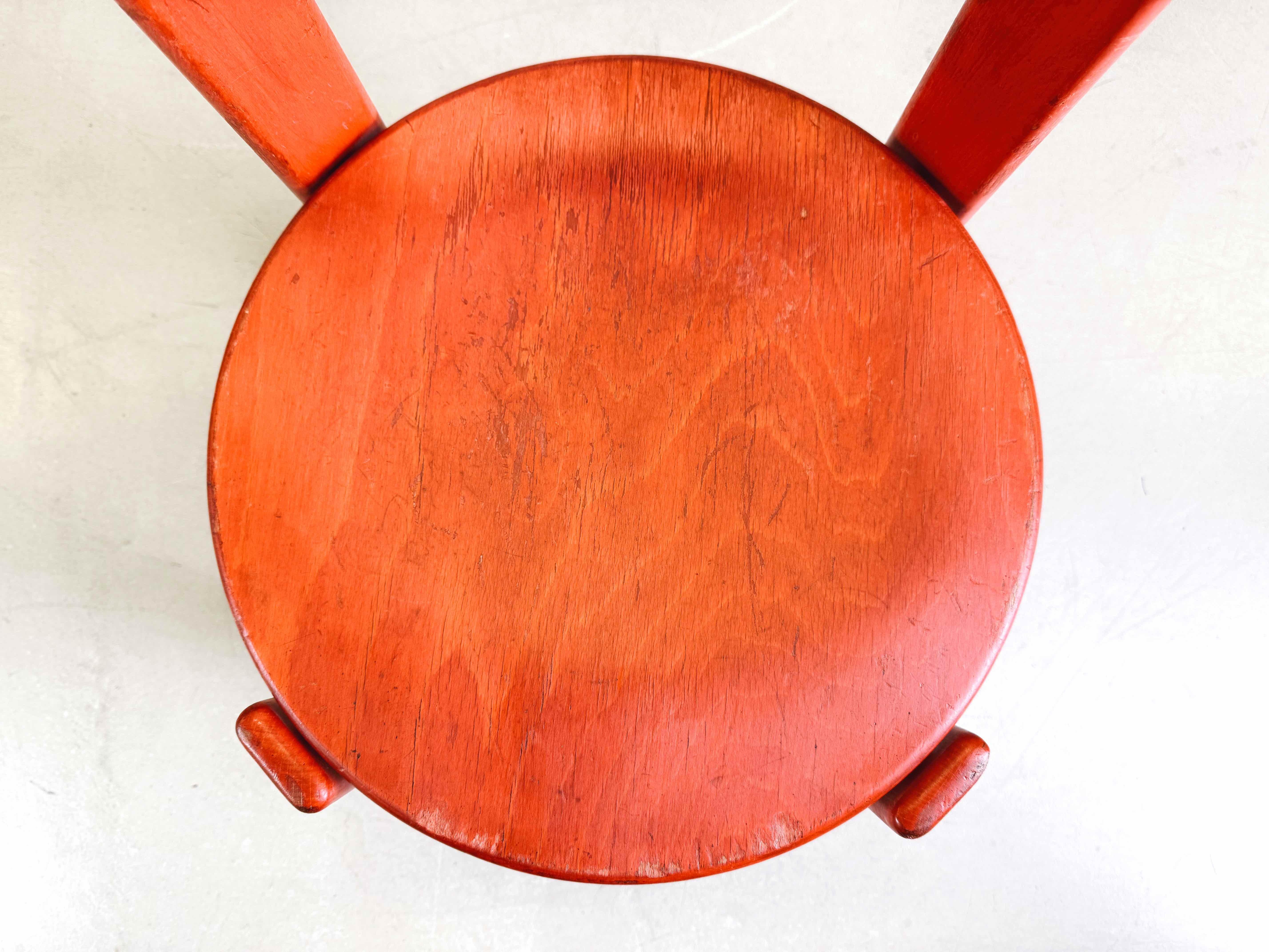 Beech Vintage chair Glazed Bruno Rey Kusch & Co 1970s design For Sale