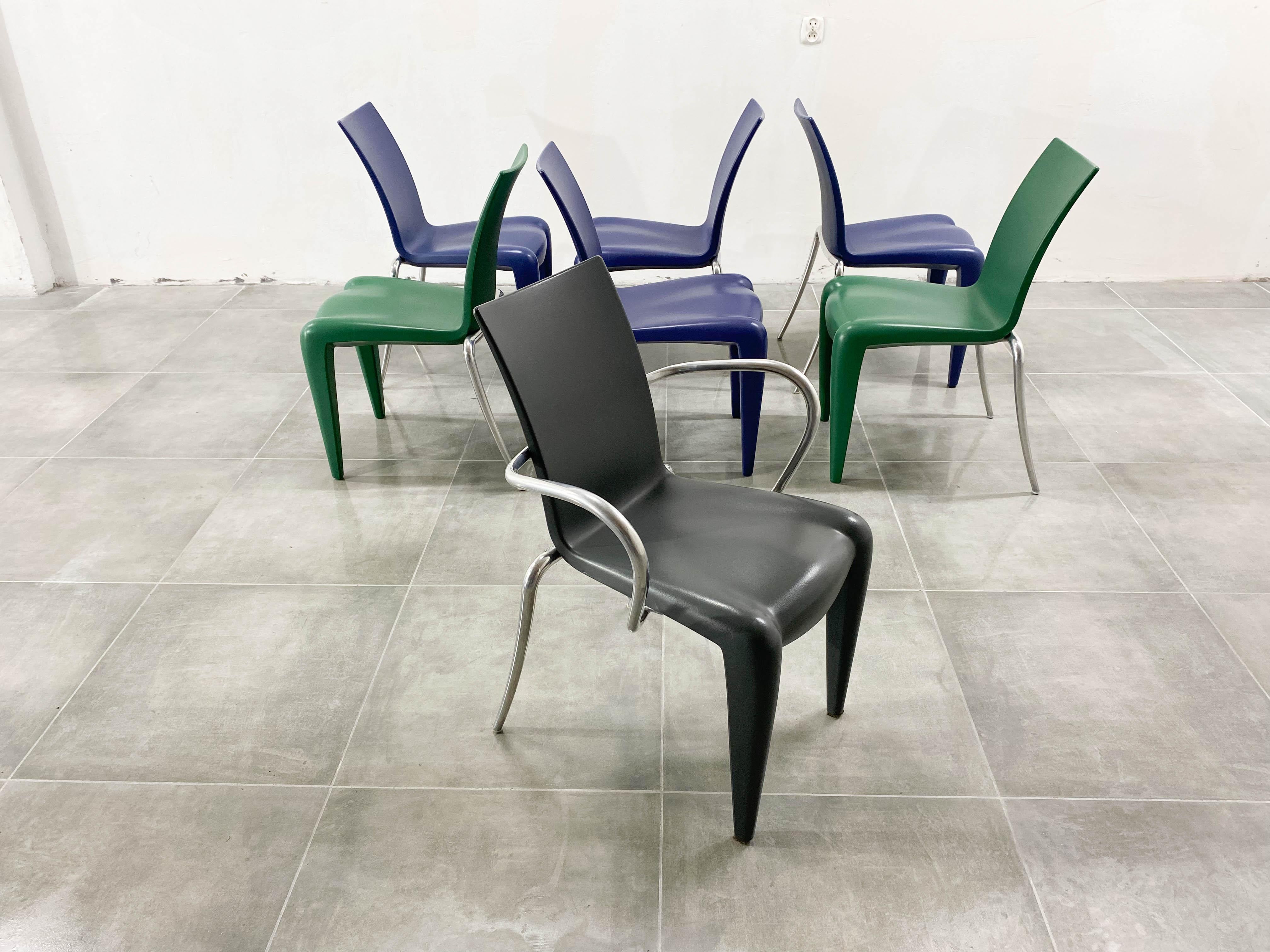Post-Modern Vintage Chair Louis XX by Philippe Starck for Vitra, 1990s, Set of 2
