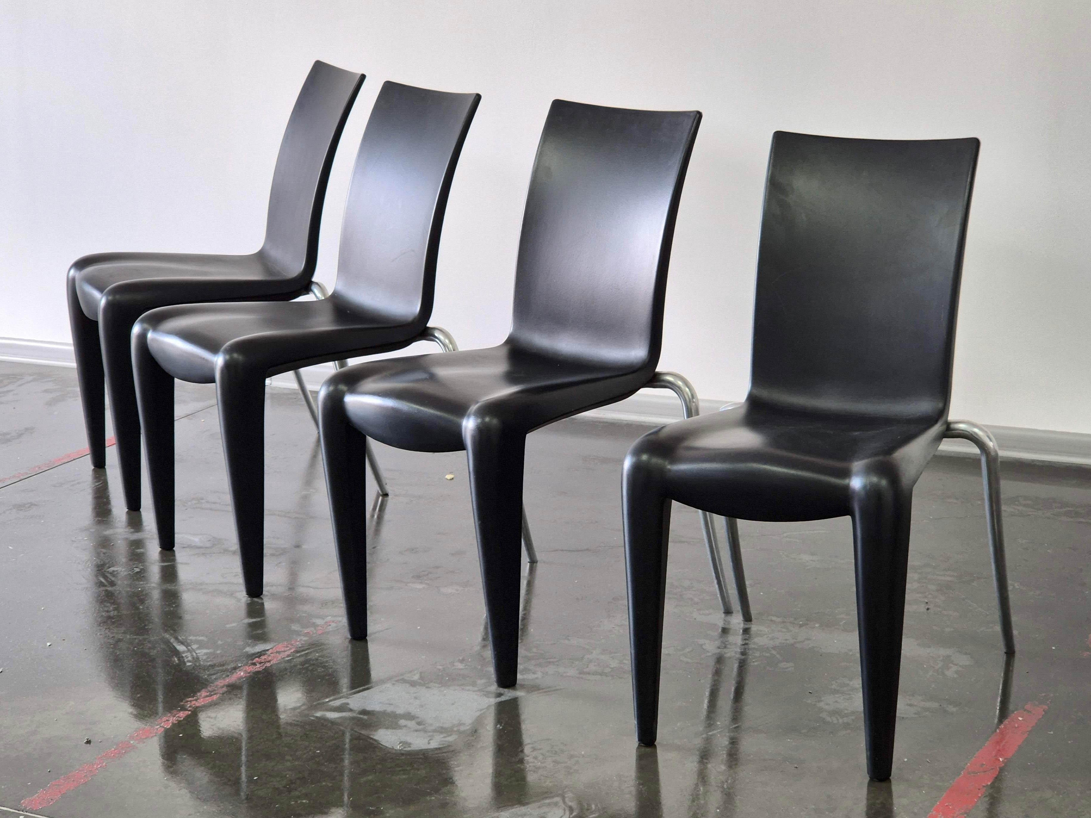 Vintage Stuhl Louis XX von Philippe Starck für Vitra, 1990er Jahre, 4er Set (Aluminium) im Angebot