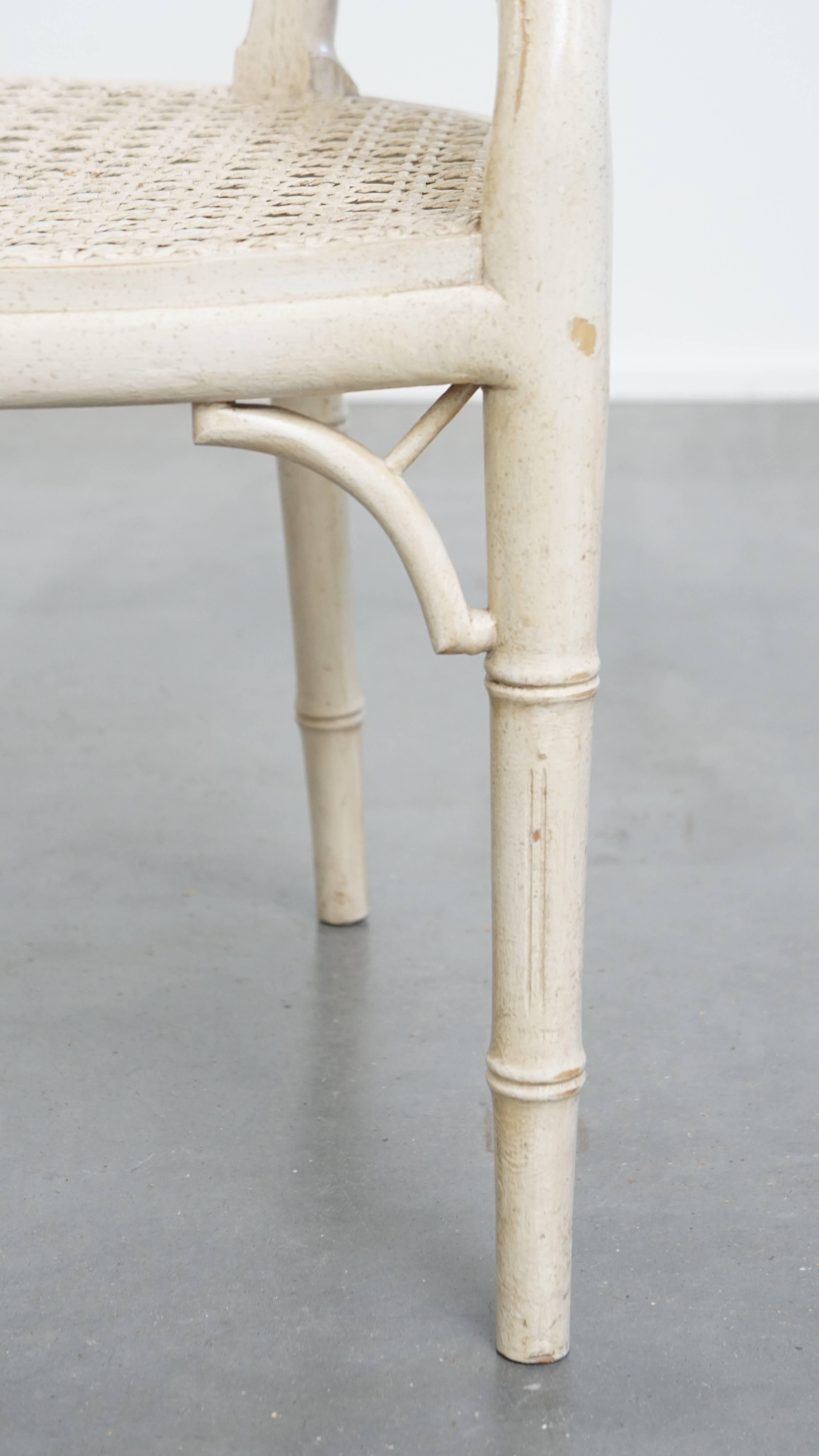 Silla vintage de ratán y bambú de los años 70 en venta 6