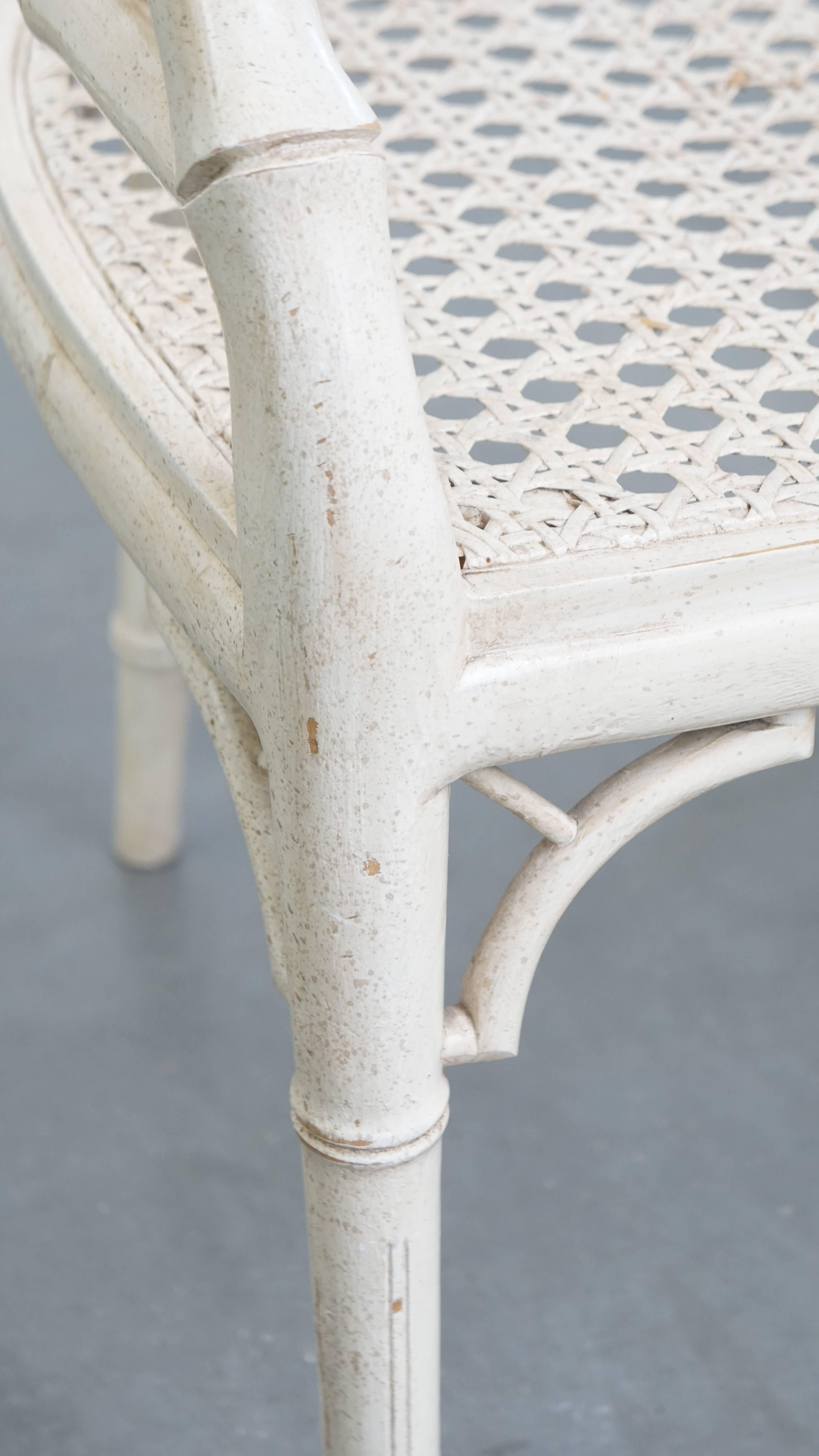 Silla vintage de ratán y bambú de los años 70 en venta 7