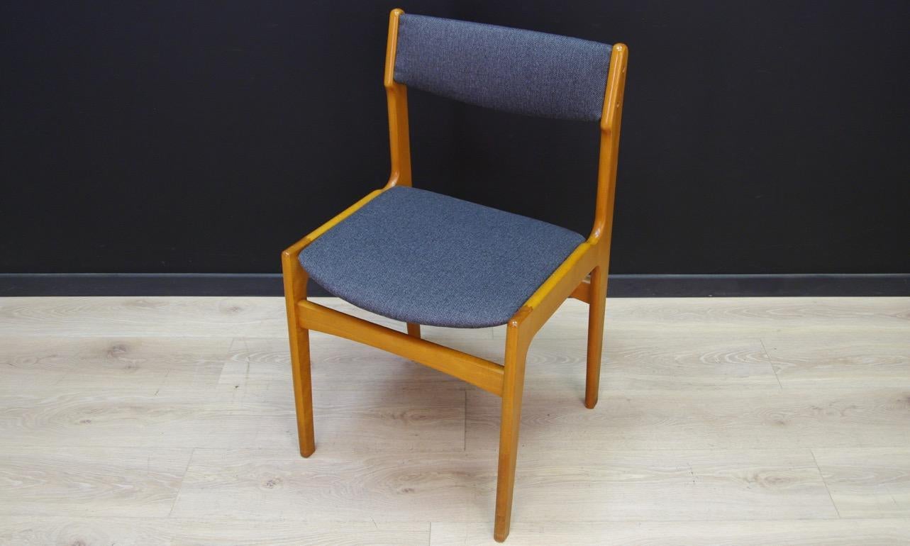 Vintage Chair Midcentury Teak Retro 1970s Gray Ash For Sale 1