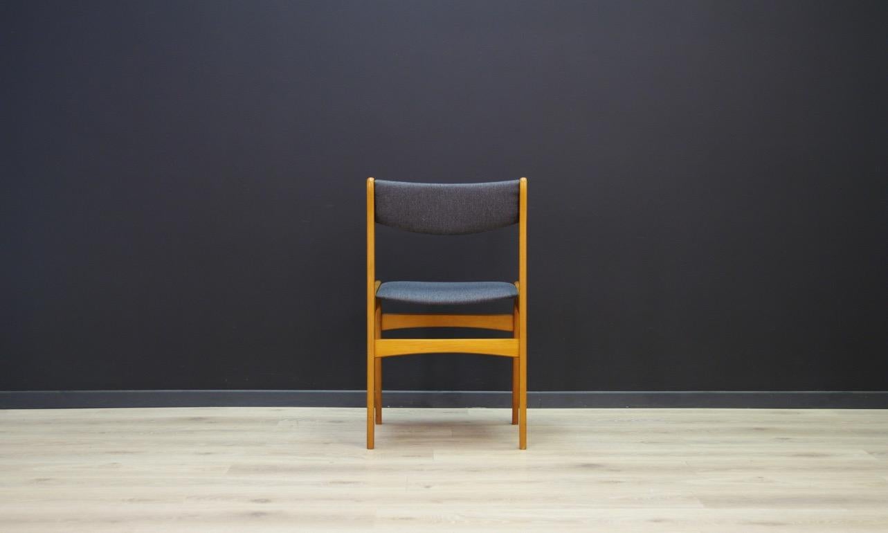Mid-Century Modern Vintage Chair Midcentury Teak Retro 1970s Gray Ash For Sale