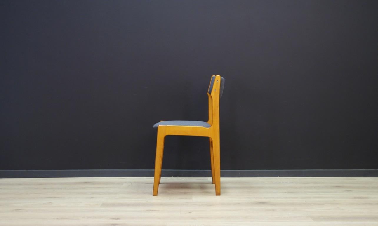 Scandinavian Vintage Chair Midcentury Teak Retro 1970s Gray Ash For Sale