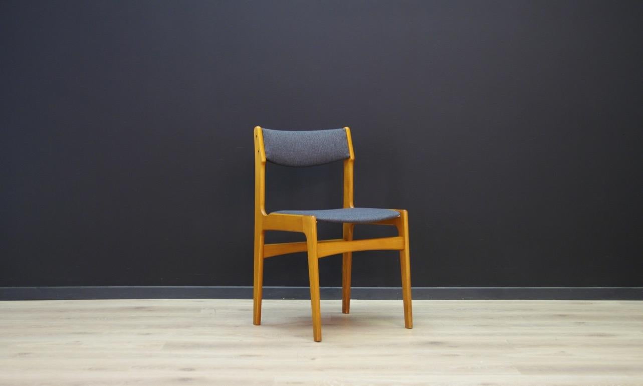 Woodwork Vintage Chair Midcentury Teak Retro 1970s Gray Ash For Sale