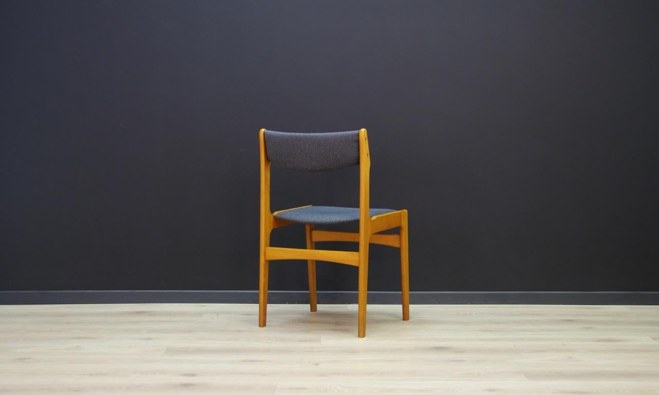 Late 20th Century Vintage Chair Midcentury Teak Retro 1970s Gray Ash For Sale