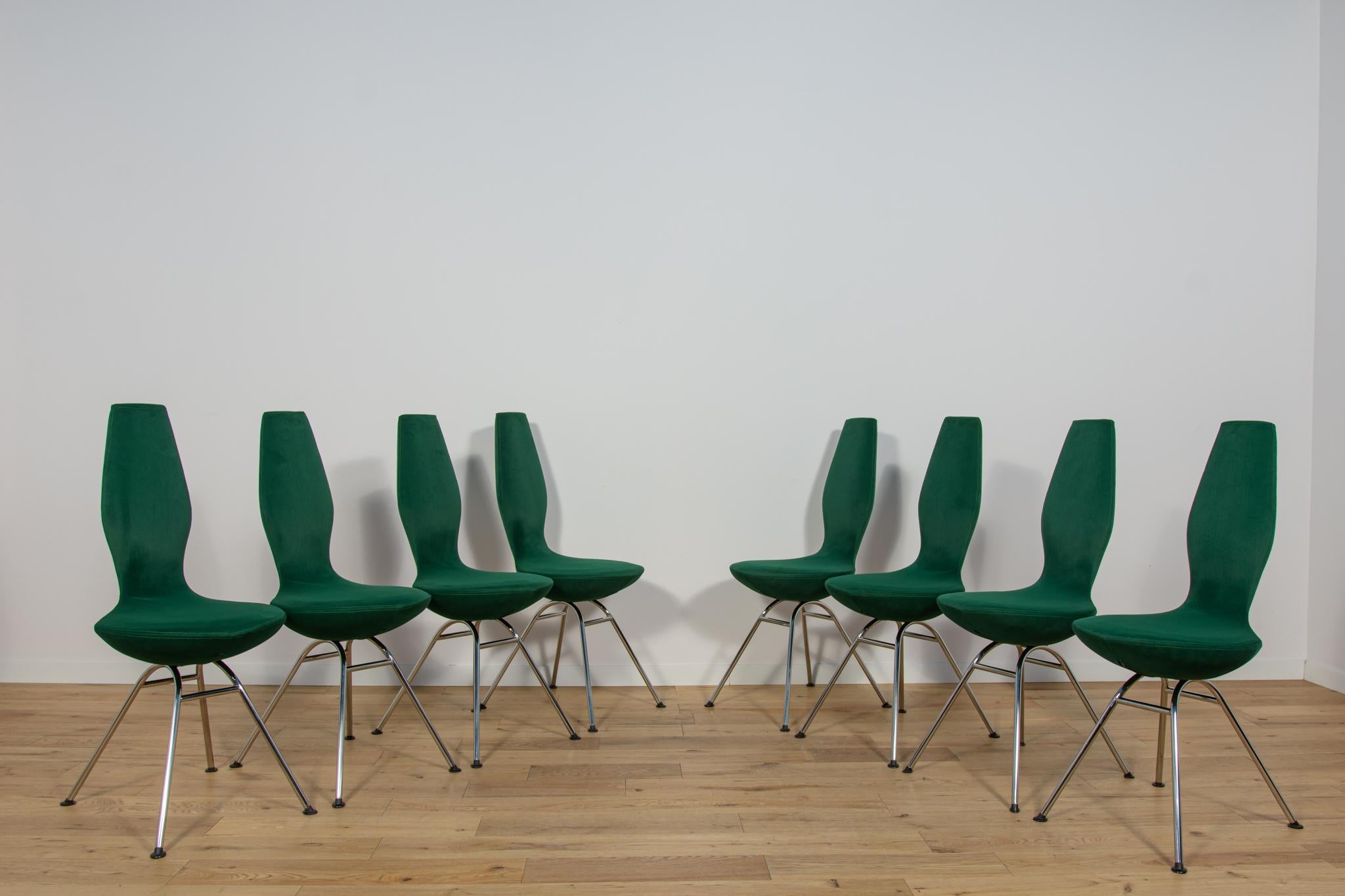 Vintage Chair Model Date by Olav Eldøy, Norway, 1990s, Set of 8 In Excellent Condition For Sale In GNIEZNO, 30