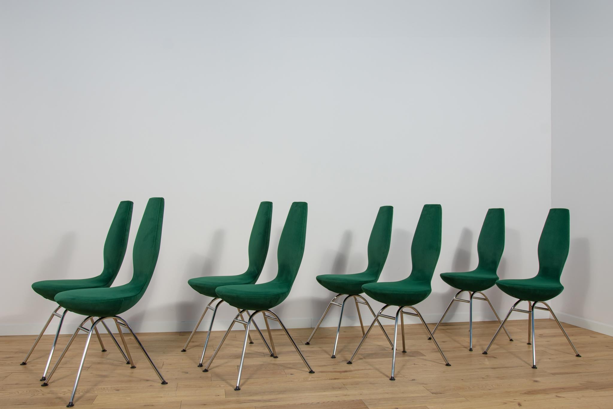 Late 20th Century Vintage Chair Model Date by Olav Eldøy, Norway, 1990s, Set of 8 For Sale