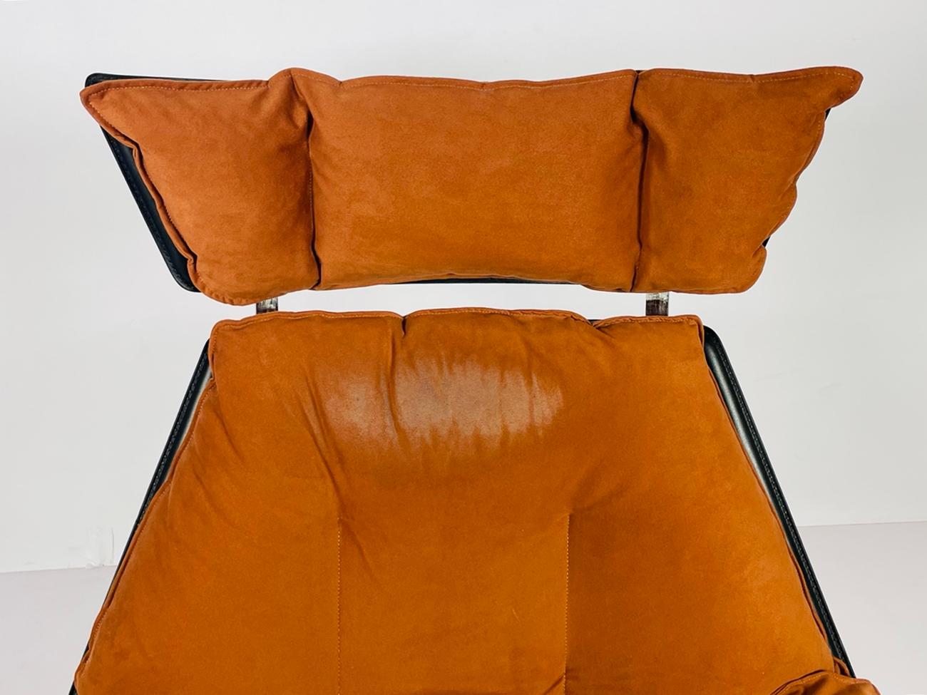 Stuhl und Ottomane im Vintage-Stil, hergestellt in Italien von Giorgio Saporiti im Angebot 6