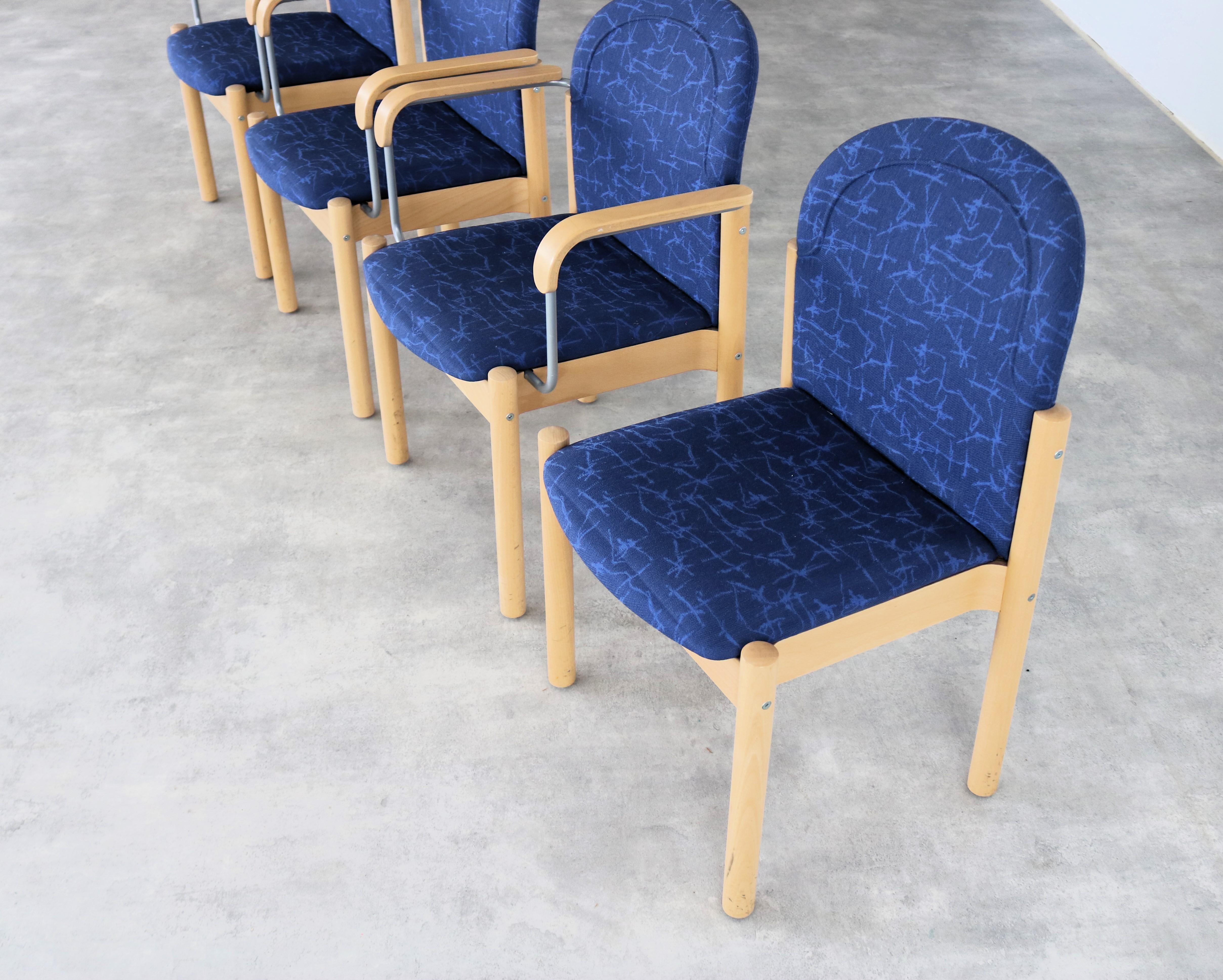 Metal vintage chairs  armchairs  Kinnarps  Sweden For Sale