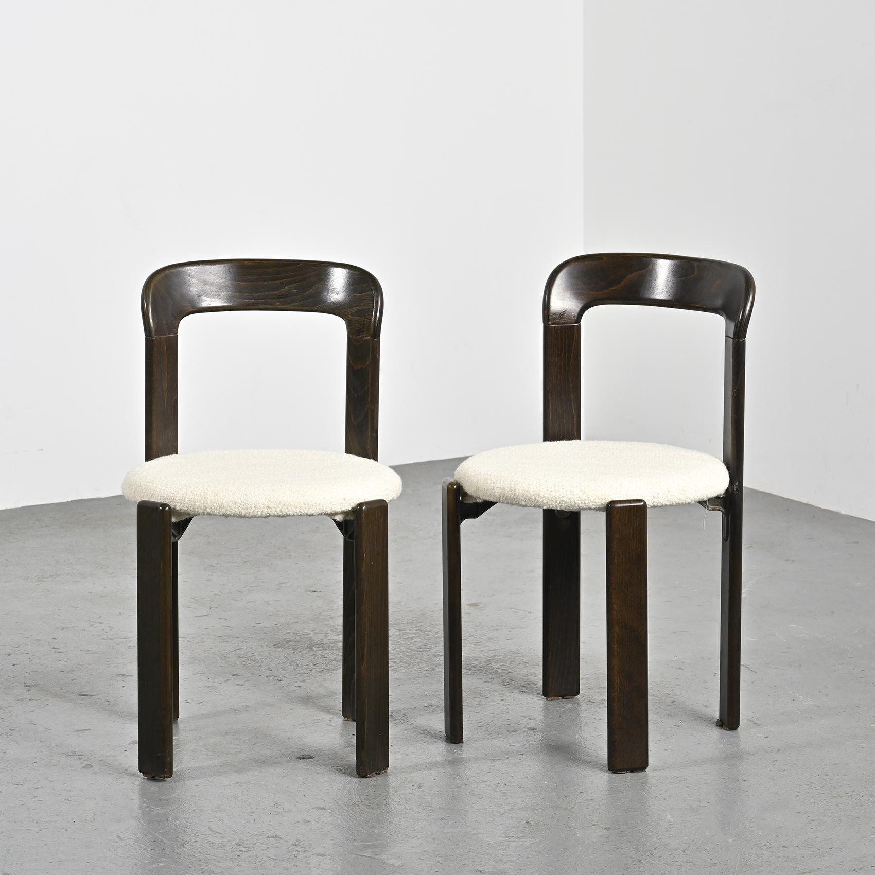 Mid-Century Modern Vintage chairs by Bruno Rey, Dietiker Switzerland, Set of 2  For Sale