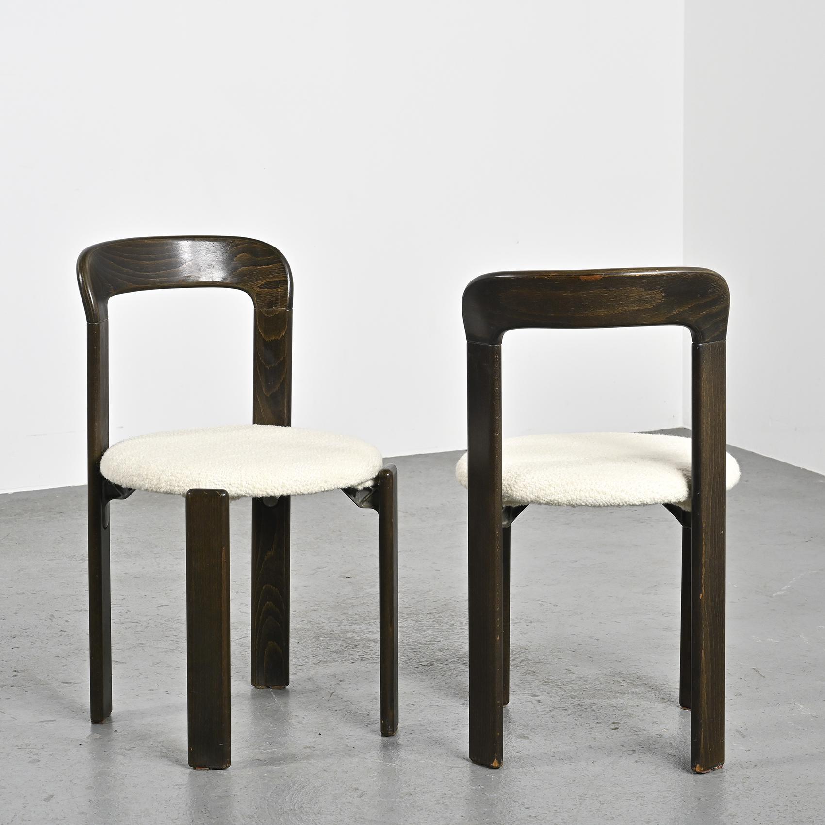 Swiss Vintage chairs by Bruno Rey, Dietiker Switzerland, Set of 2  For Sale