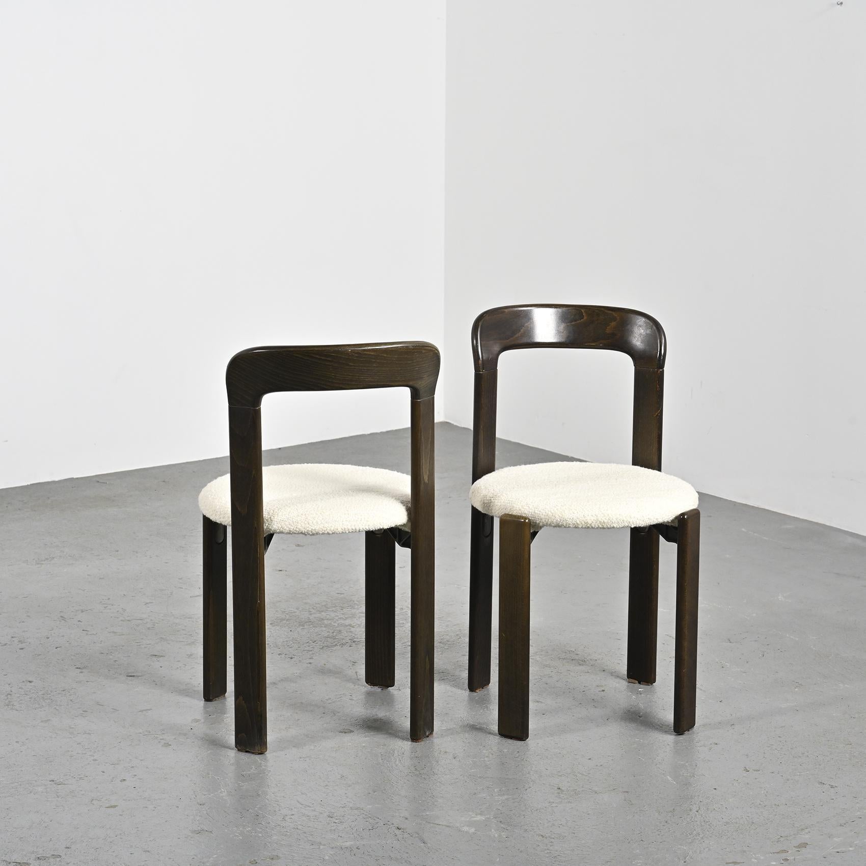 Vintage chairs by Bruno Rey, Dietiker Switzerland, Set of 2  In Good Condition For Sale In VILLEURBANNE, FR