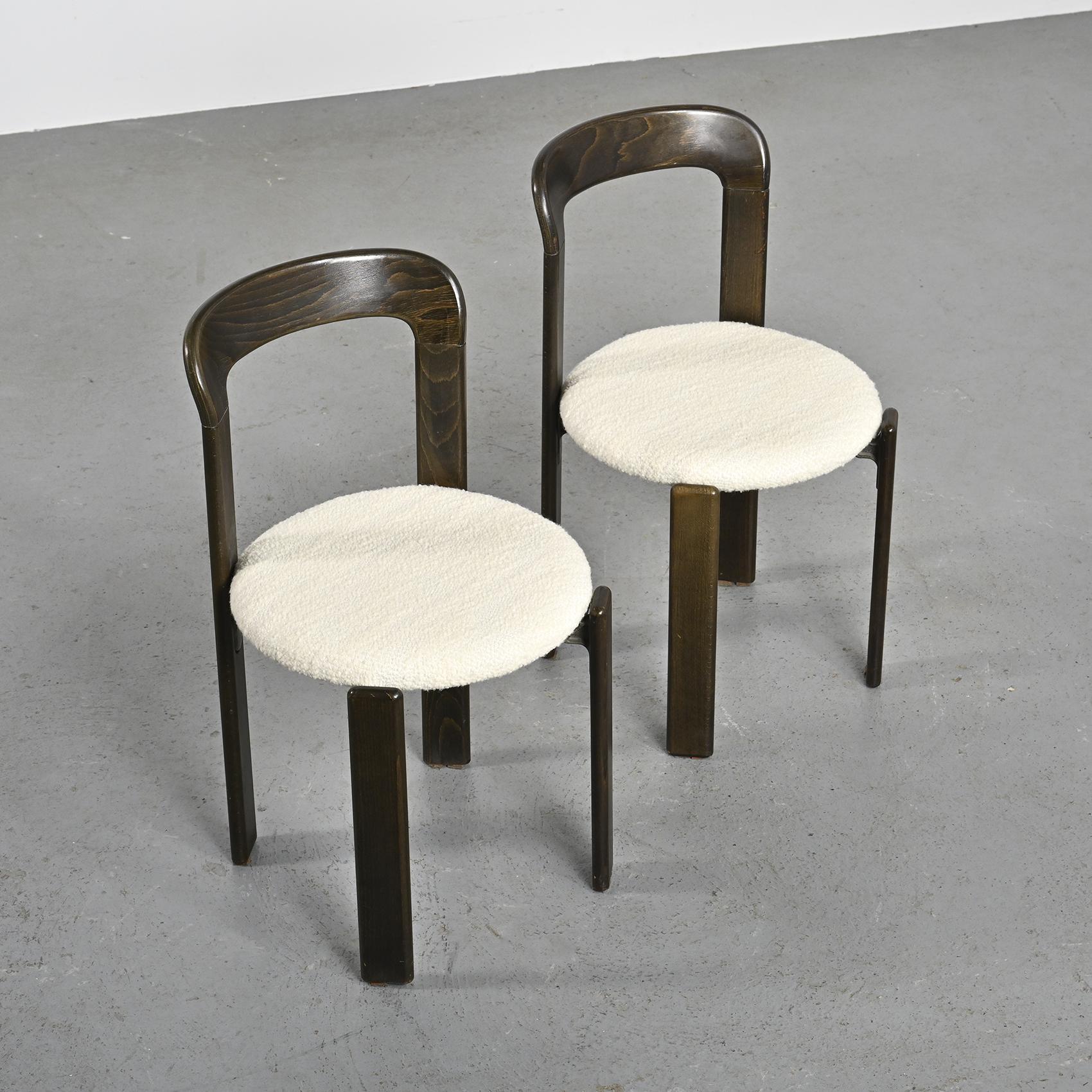 Satz von 2 Vintage-Stühlen von Bruno Rey, Dietiker Schweiz, Vintage  (Stoff) im Angebot