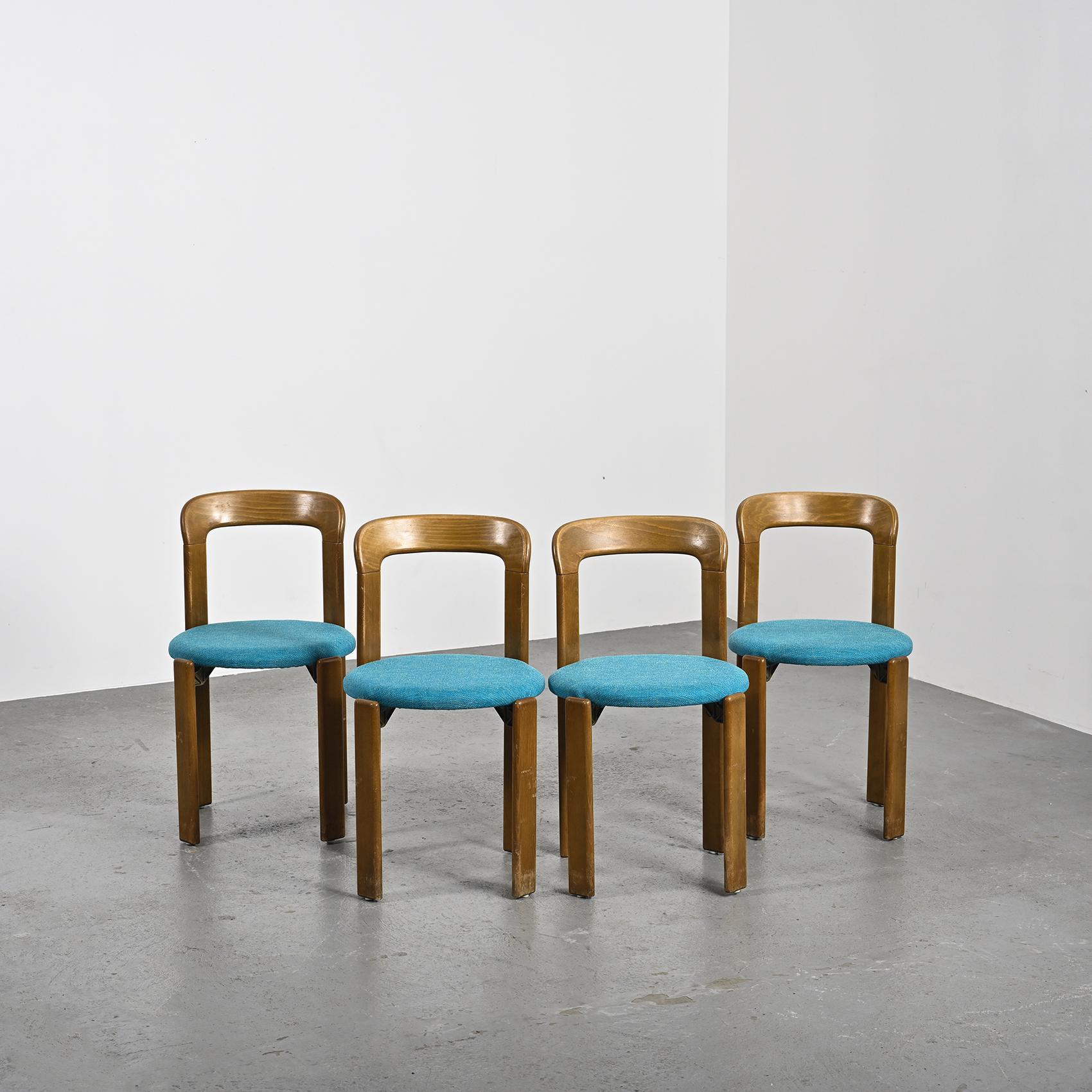 Vintage chairs by Bruno Rey, Dietiker Switzerland, Set of 4  4