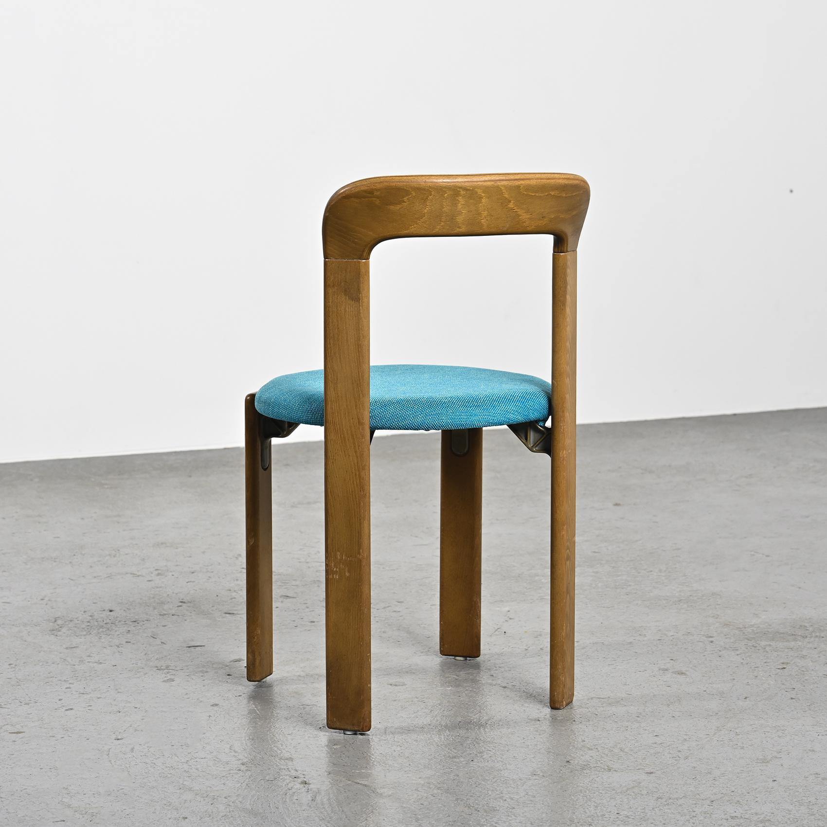 Mid-Century Modern Vintage chairs by Bruno Rey, Dietiker Switzerland, Set of 4 