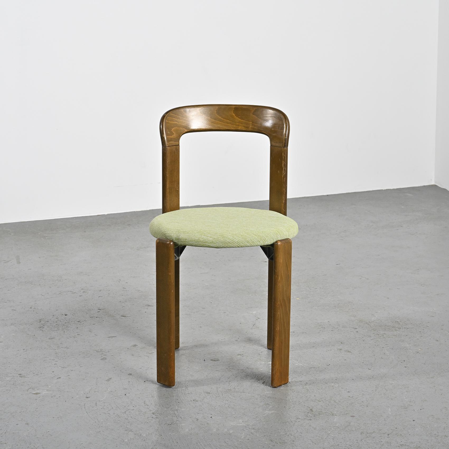 Mid-Century Modern Vintage chairs by Bruno Rey, Dietiker Switzerland, Set of 4  For Sale