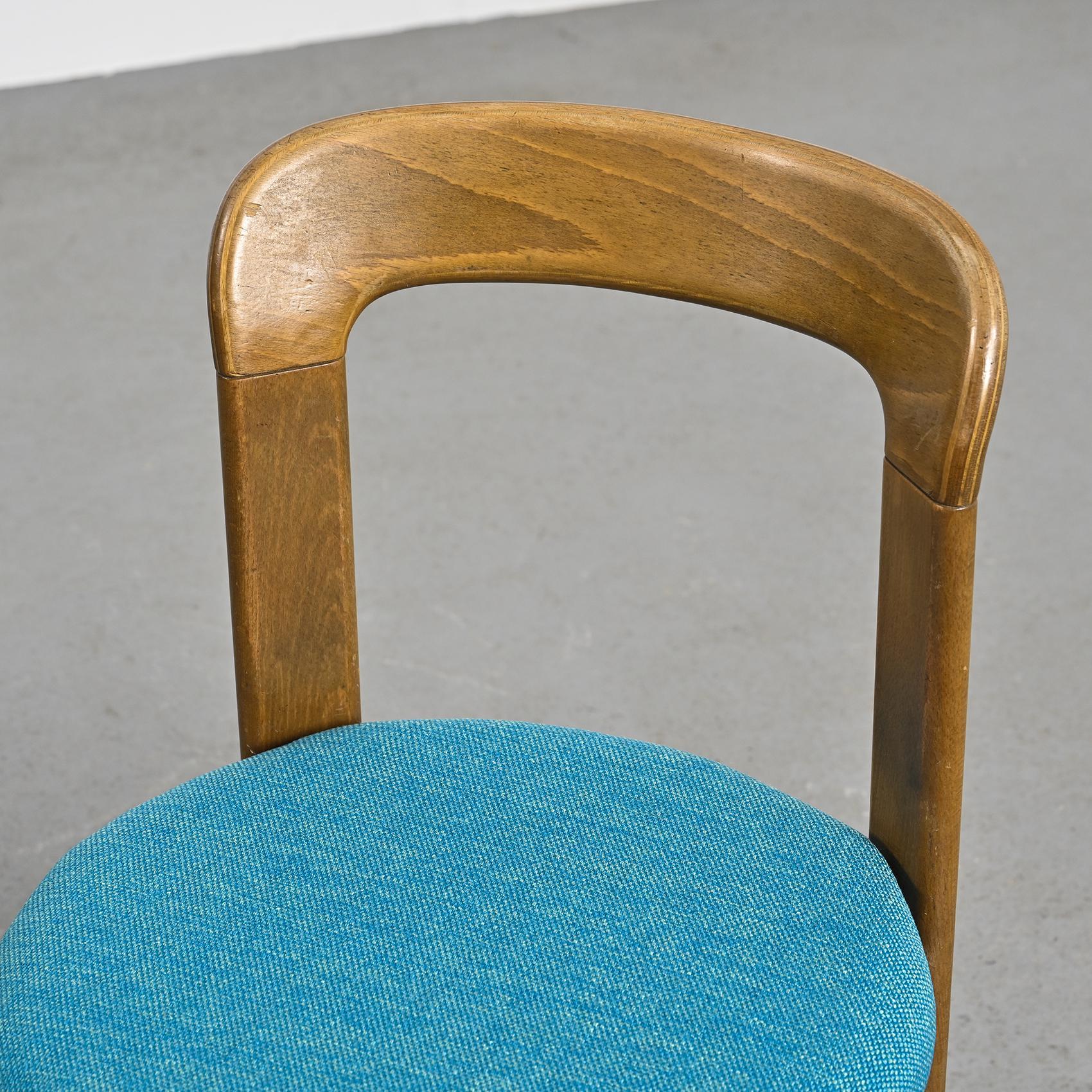 Vintage chairs by Bruno Rey, Dietiker Switzerland, Set of 4  In Fair Condition In VILLEURBANNE, FR