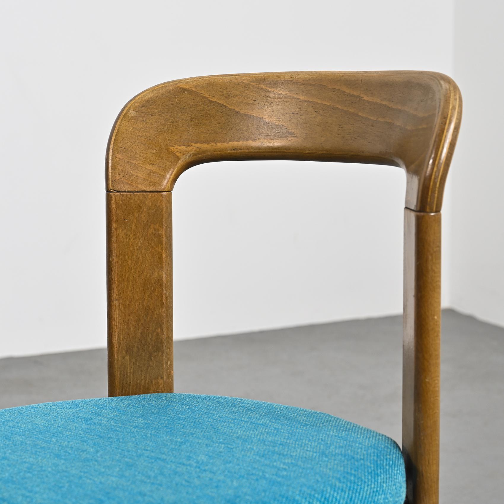 Fabric Vintage chairs by Bruno Rey, Dietiker Switzerland, Set of 4 