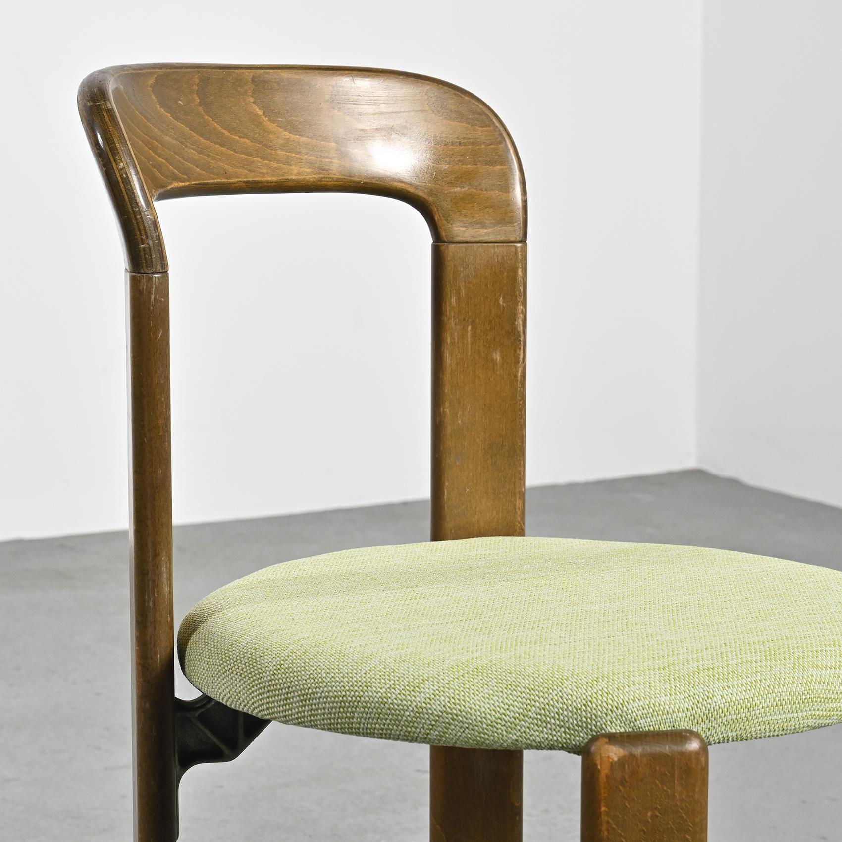 Fabric Vintage chairs by Bruno Rey, Dietiker Switzerland, Set of 4  For Sale