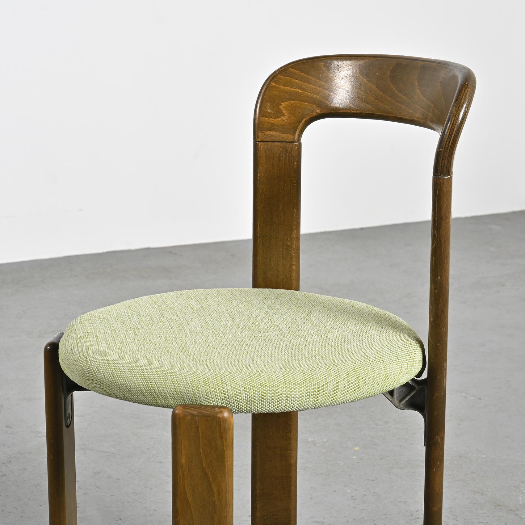 Vintage chairs by Bruno Rey, Dietiker Switzerland, Set of 4  For Sale 1