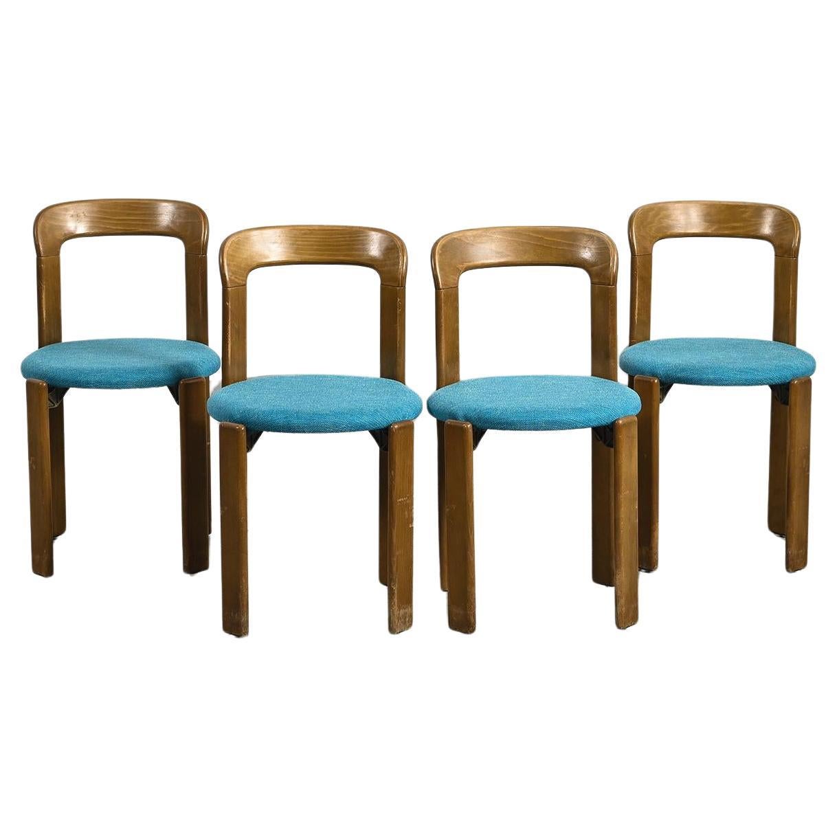 Vintage chairs by Bruno Rey, Dietiker Switzerland, Set of 4 