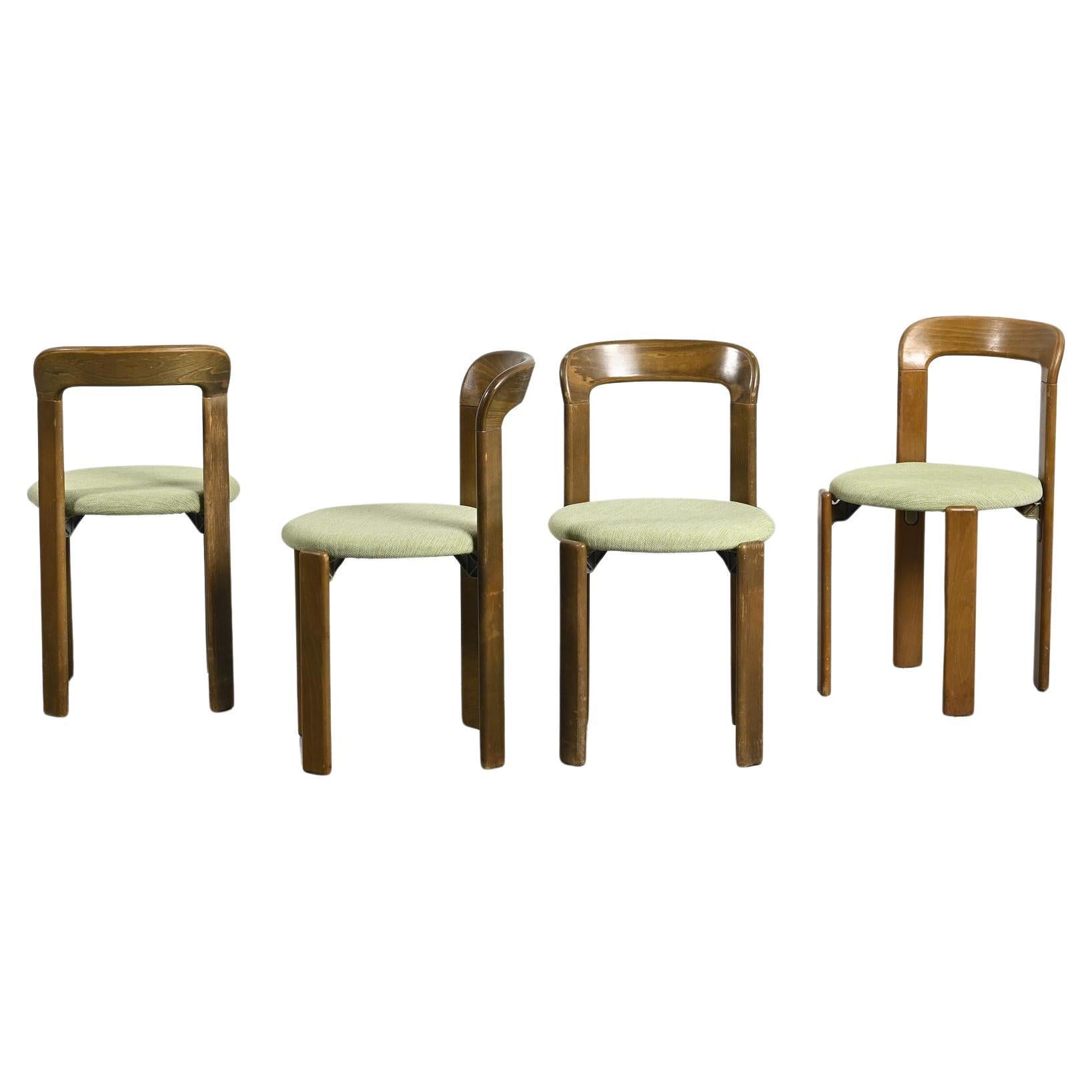 Vintage chairs by Bruno Rey, Dietiker Switzerland, Set of 4 