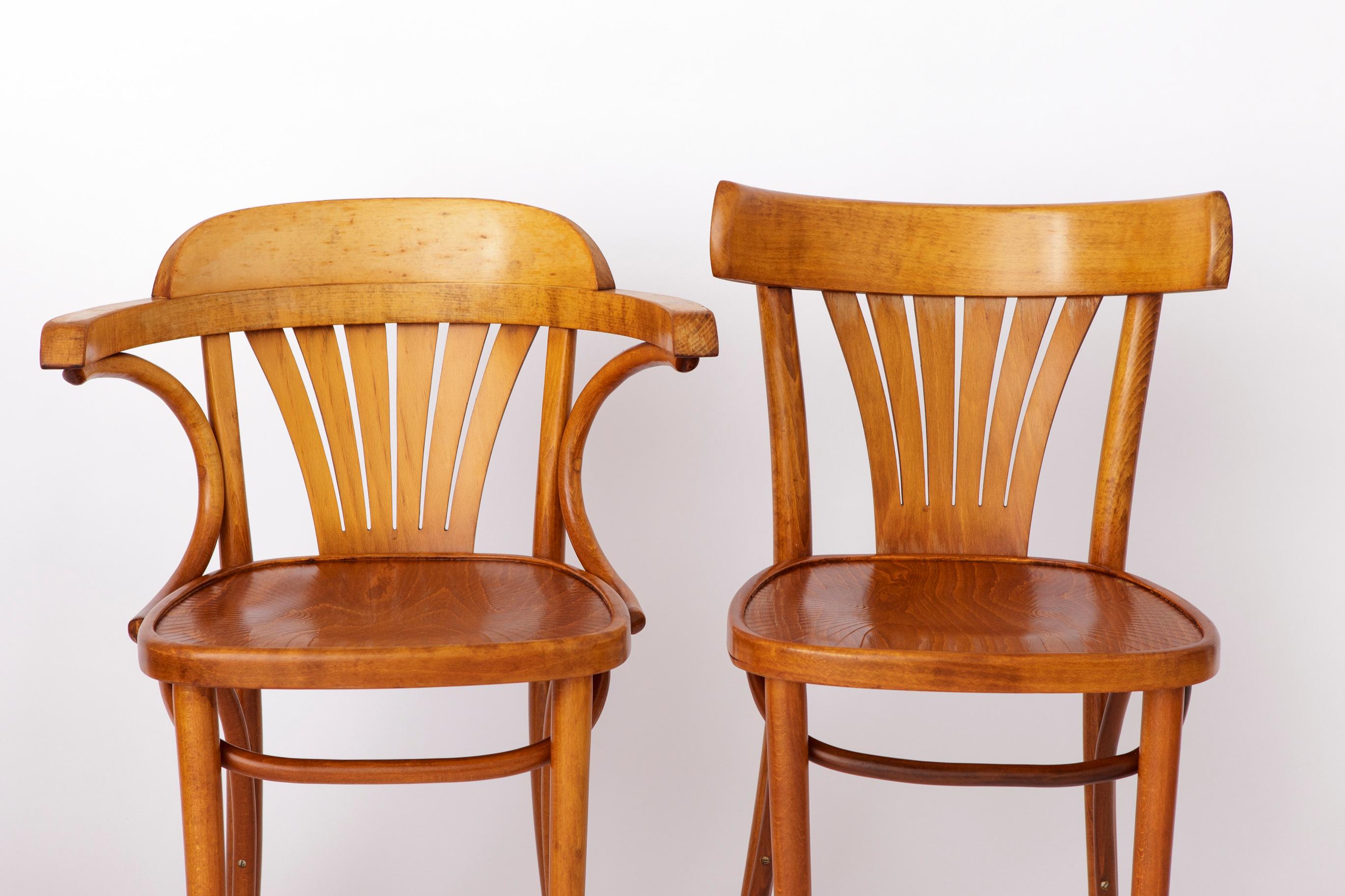 Sillas Vintage de Radomsko ZMG, Polonia, Madera curvada, Haya, Años 70 Moderno de mediados de siglo en venta