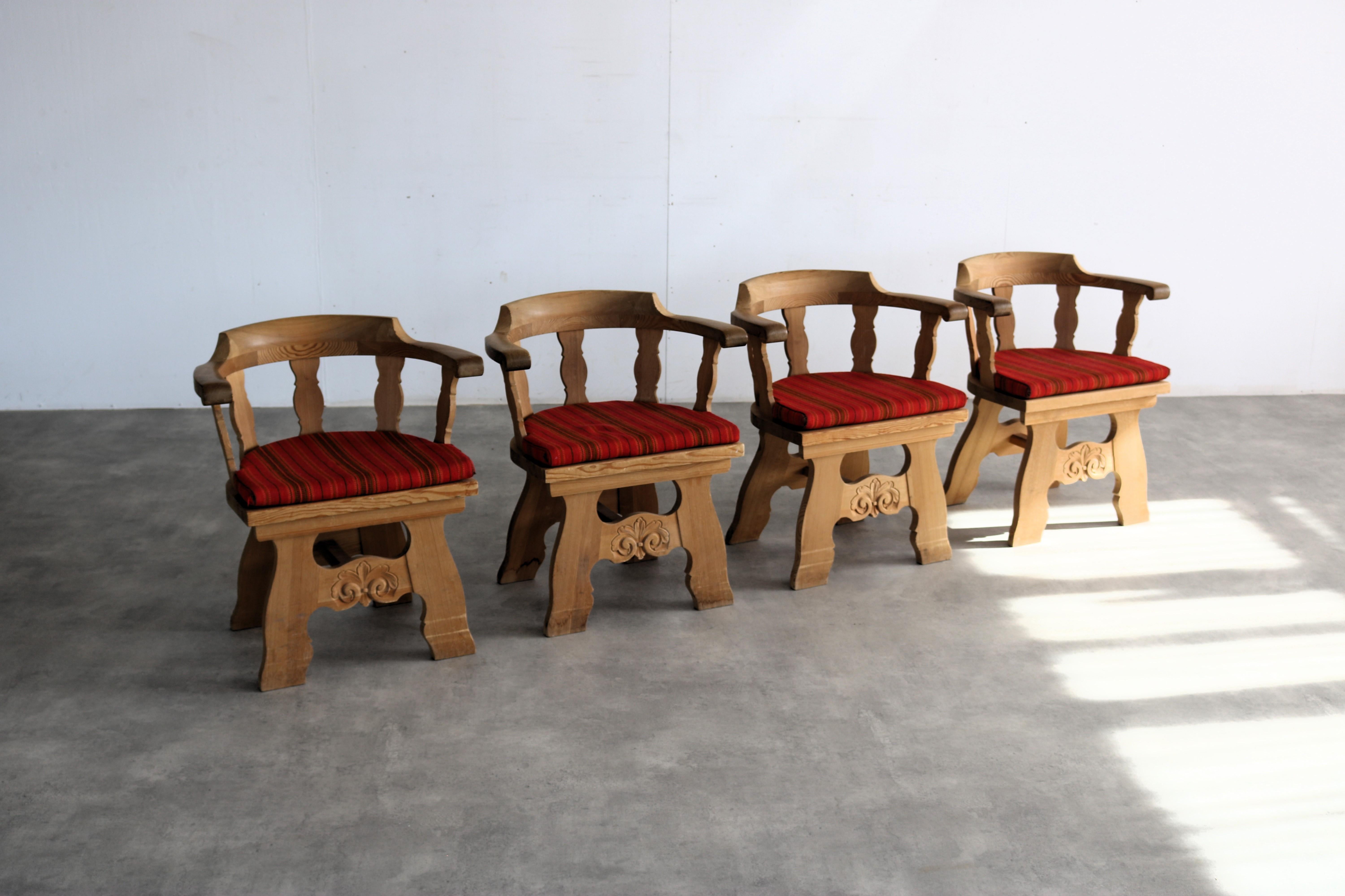 vintage chairs  dining room chairs  brutalist  Swedish For Sale 7