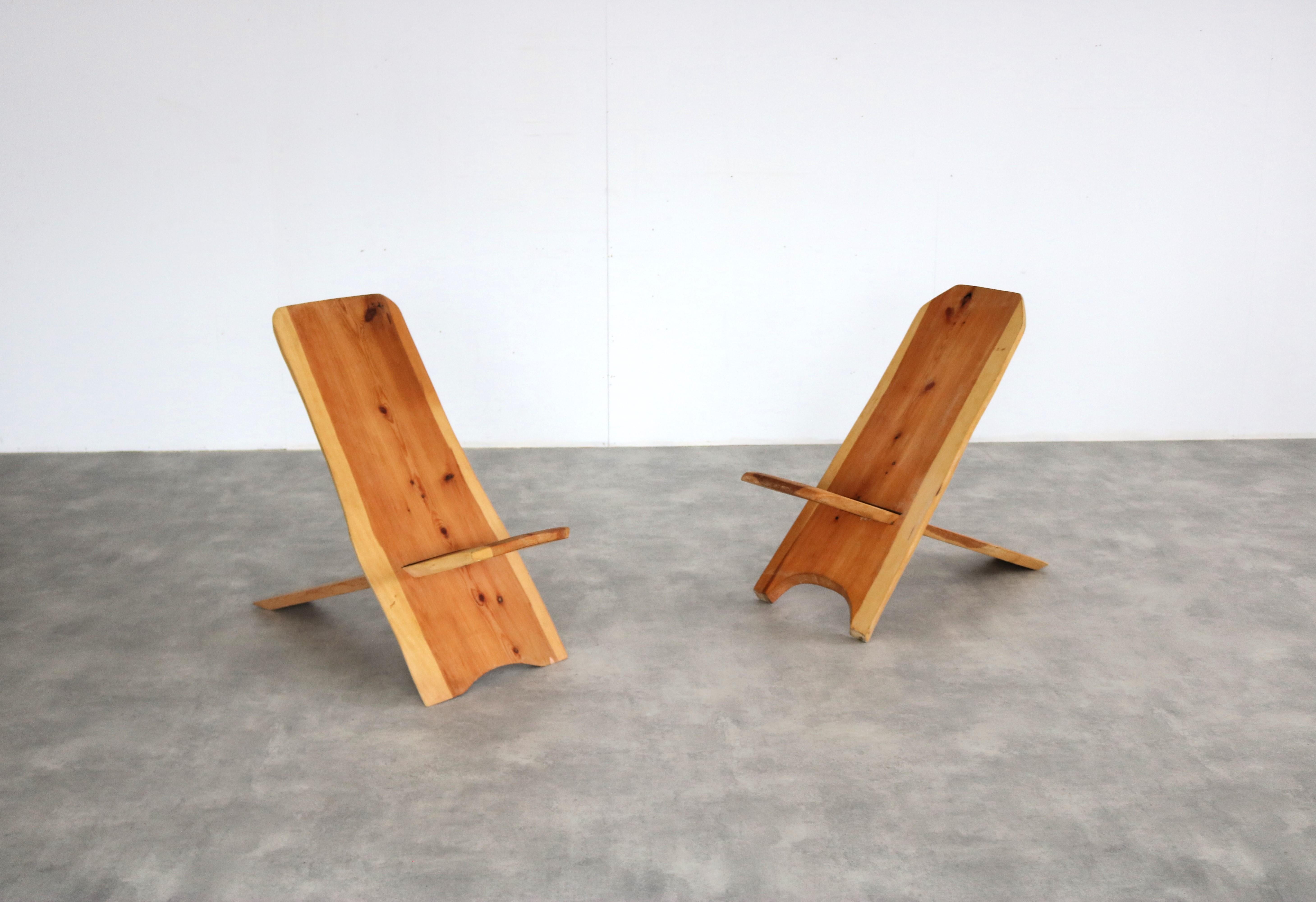 vintage chairs | palaver chairs | brutalist | Swedish In Good Condition For Sale In GRONINGEN, NL