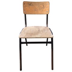 Vintage Chairs with Iron Frame / 4 Pieces