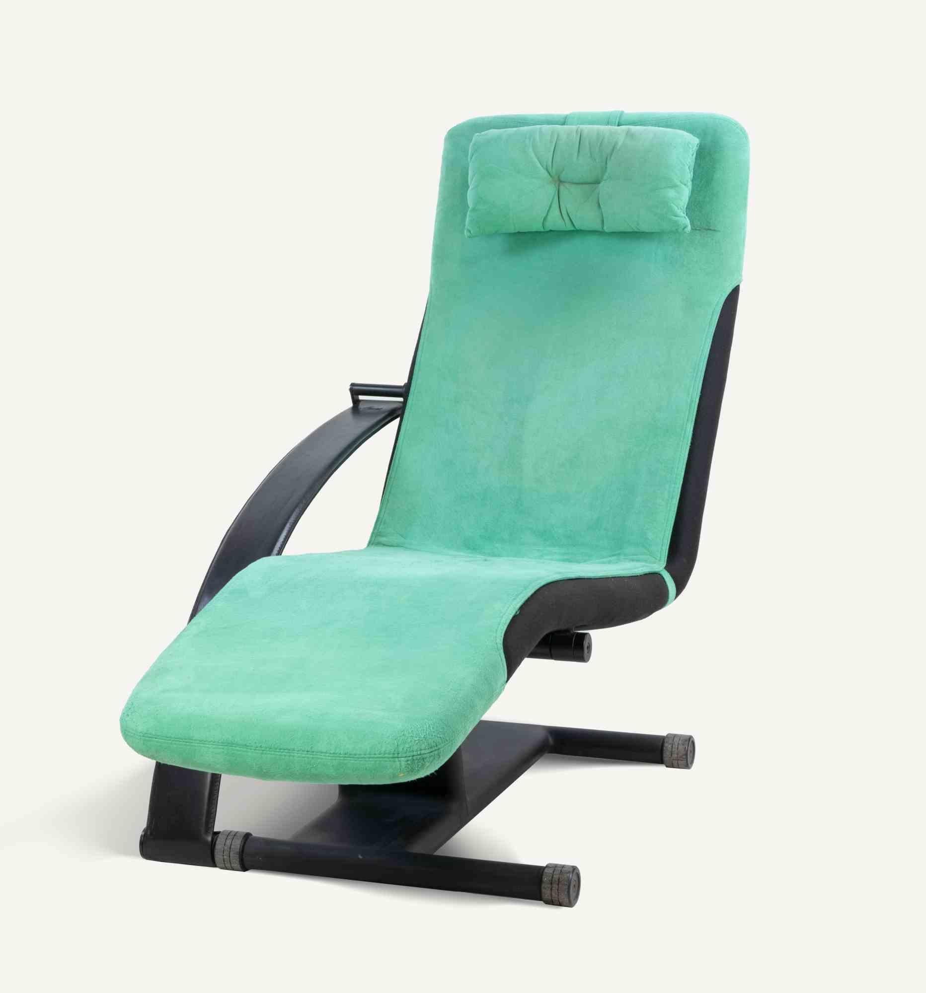 Chaise Longue Flexa vintage de Adriano Piazzesi para Arketipo, años 80 Cuero en venta