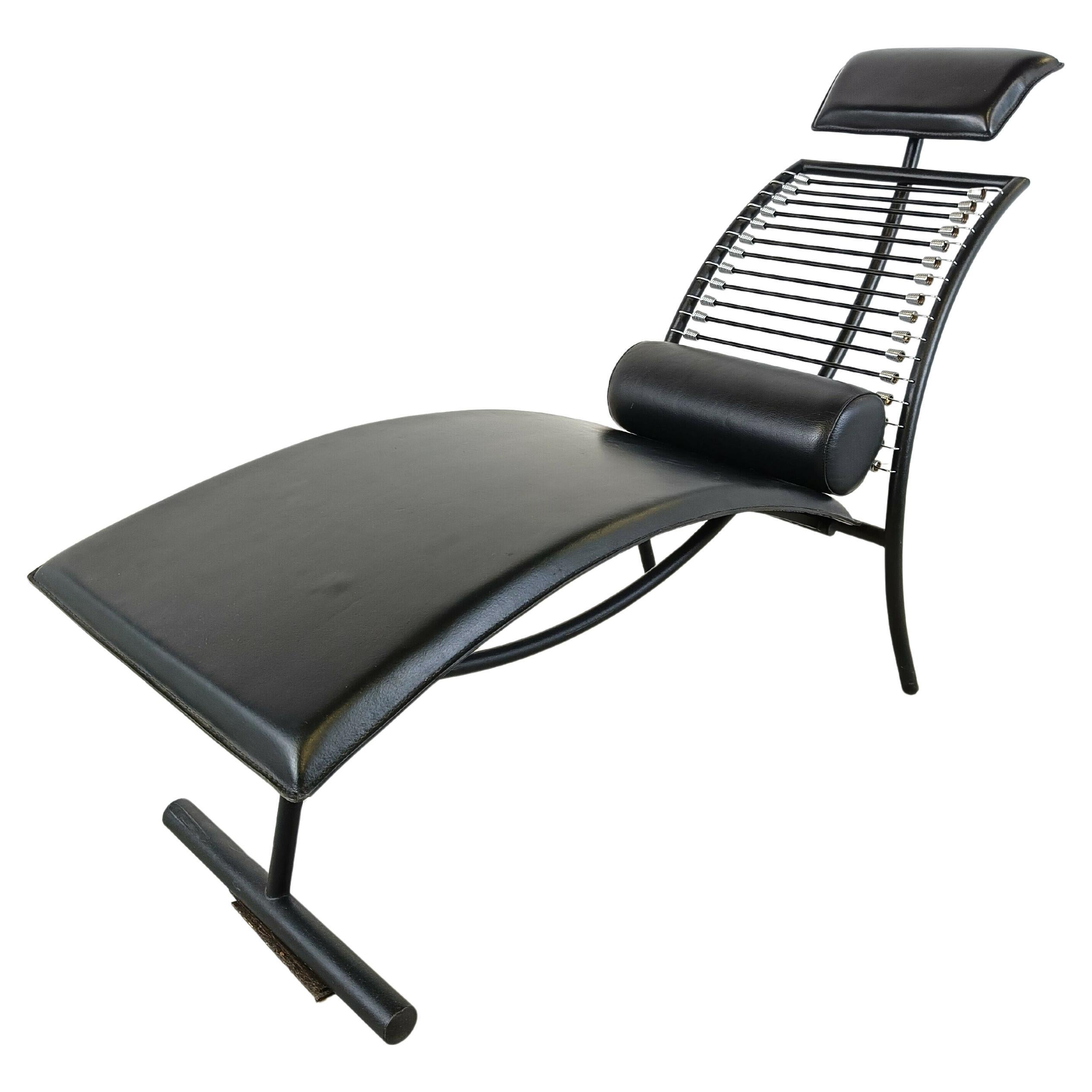 Chaise longue vintage a la manera de René Herbst, años 90 en venta