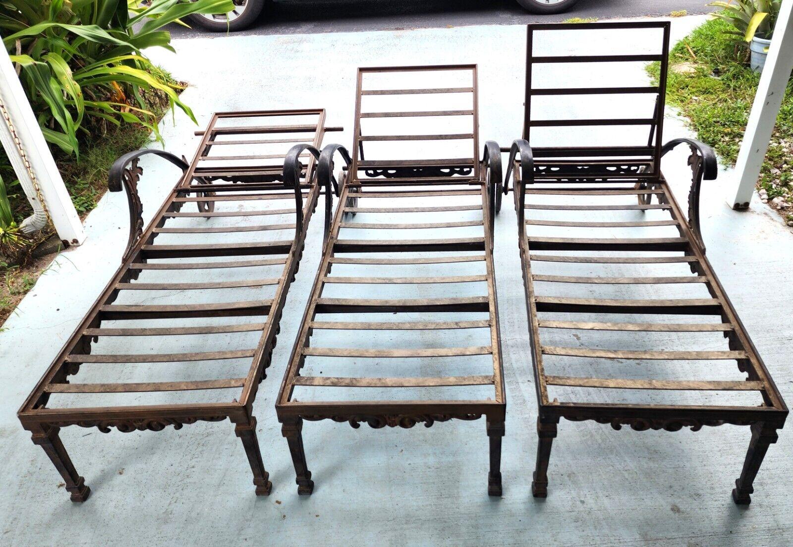 Vintage Chaise Lounges Outdoor Ornate Rustproof For Sale 3