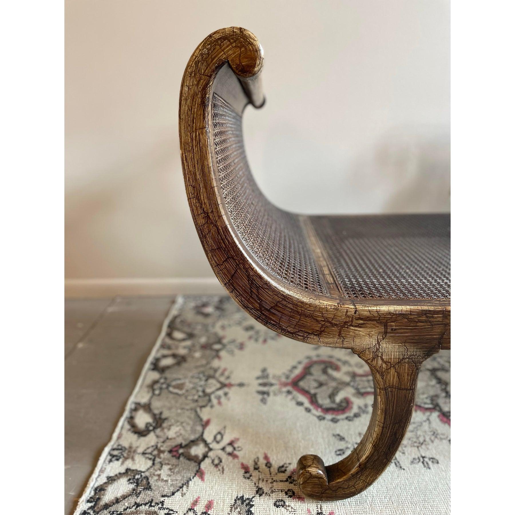 Chaise vintage con asientos de caña en venta 4