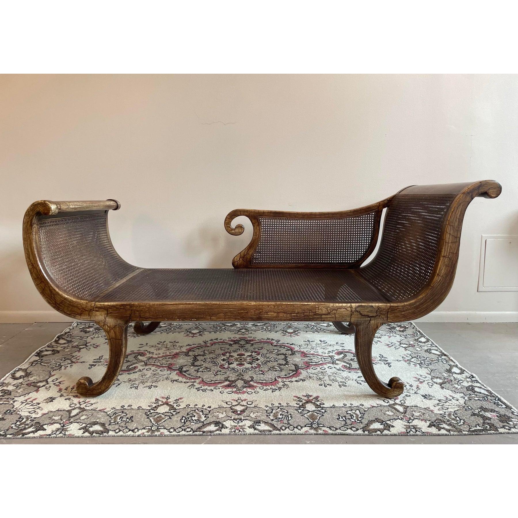 Chaise vintage con asientos de caña en venta 1