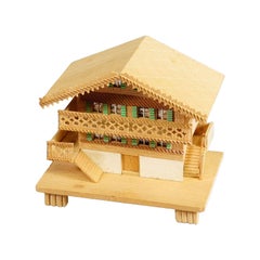 Vintage Chalet Deluxe Sewing Keepsake Box, Switzerland ca. 1950s