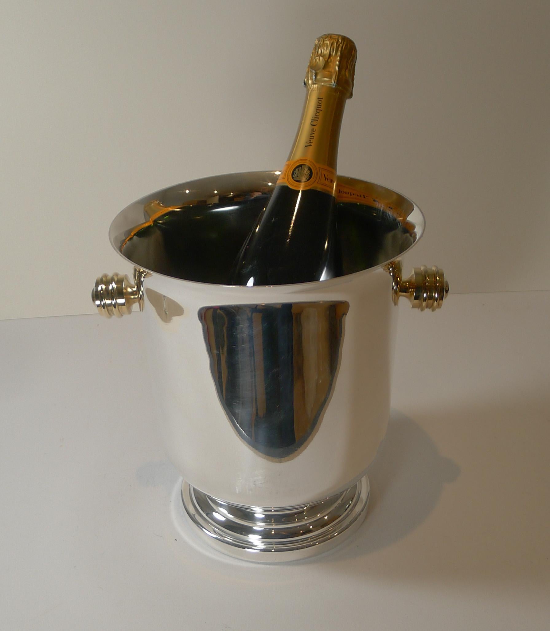 Vintage Champagne Bucket / Wine Cooler by Maison Lancel, Paris For Sale 1
