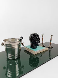 Vintage Champagne bucket with knobs made in Stainless Steell by Broggi Italy